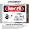 Signmission High Voltage Keep Out Danger Sign, Vinyl Decal, 10in W x 7in L, 2PK OS-2PACK-DS-D-710-L-1345 - alternate 5